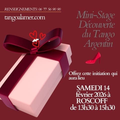 Danseurs de tango et décors de Noël